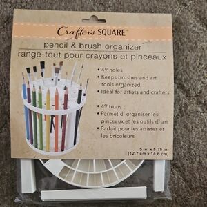 White Pencil and Brush Holder